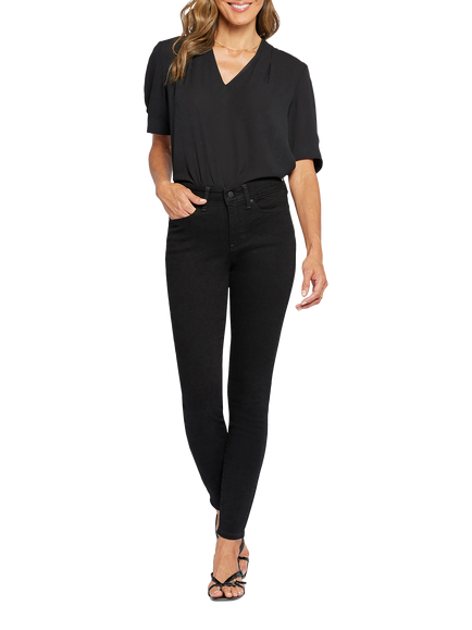 NYDJ Petite Ami Skinny Jeans, Black, Black