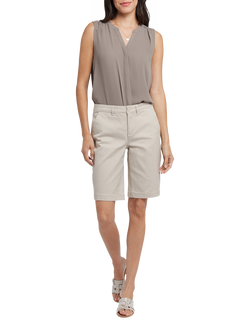 NYDJ Stretch Twill Bermuda Shorts, Feather