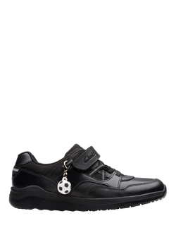 Clarks Kids' Daze Kick K Leather School Shoes, Black