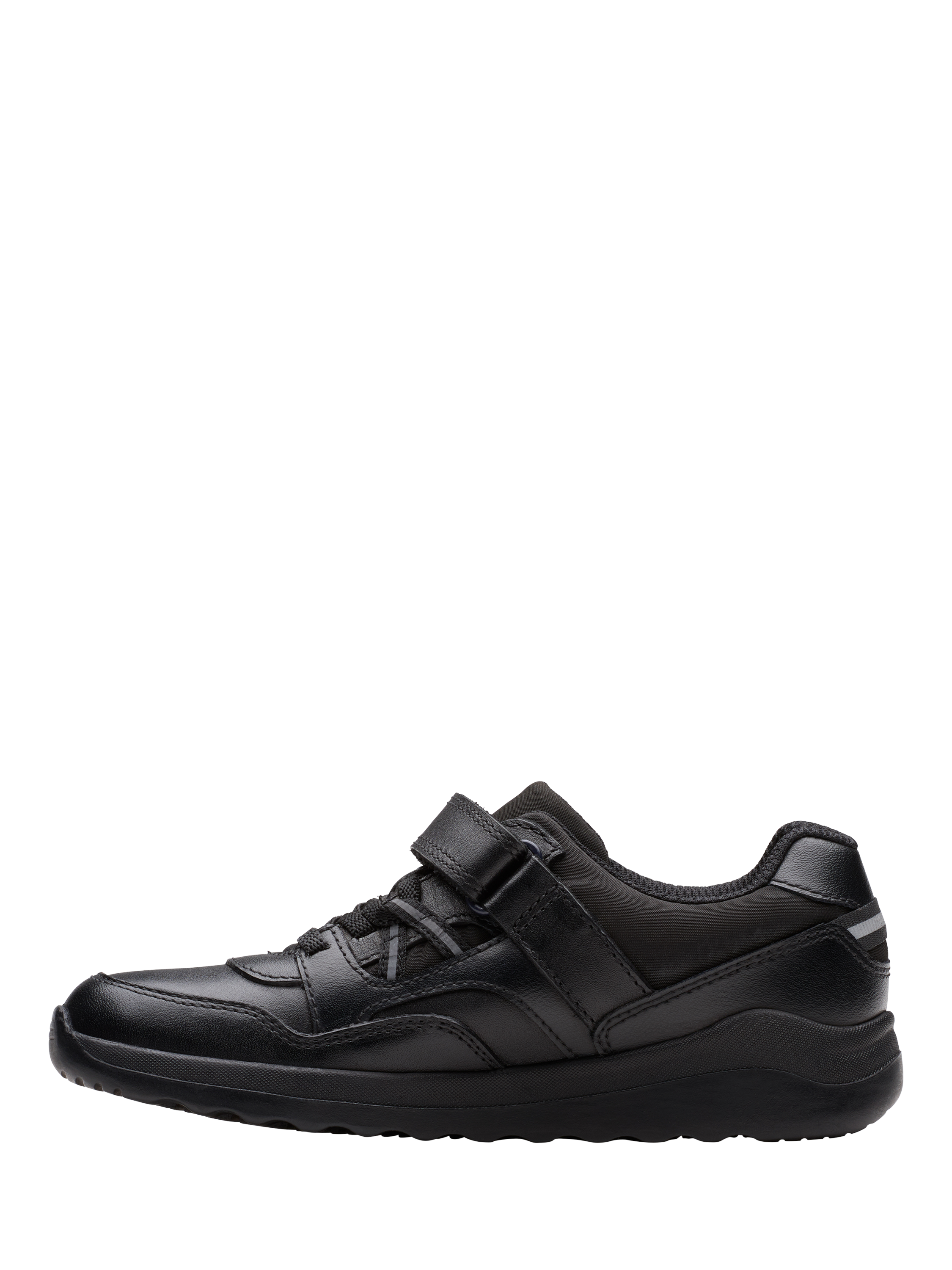 Product image 2 of 6, which shows Clarks Kids' Daze Kick K Leather School Shoes, Black, 10 F Jnr