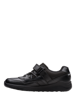 Clarks Kids' Daze Kick K Leather School Shoes - view 2, Black