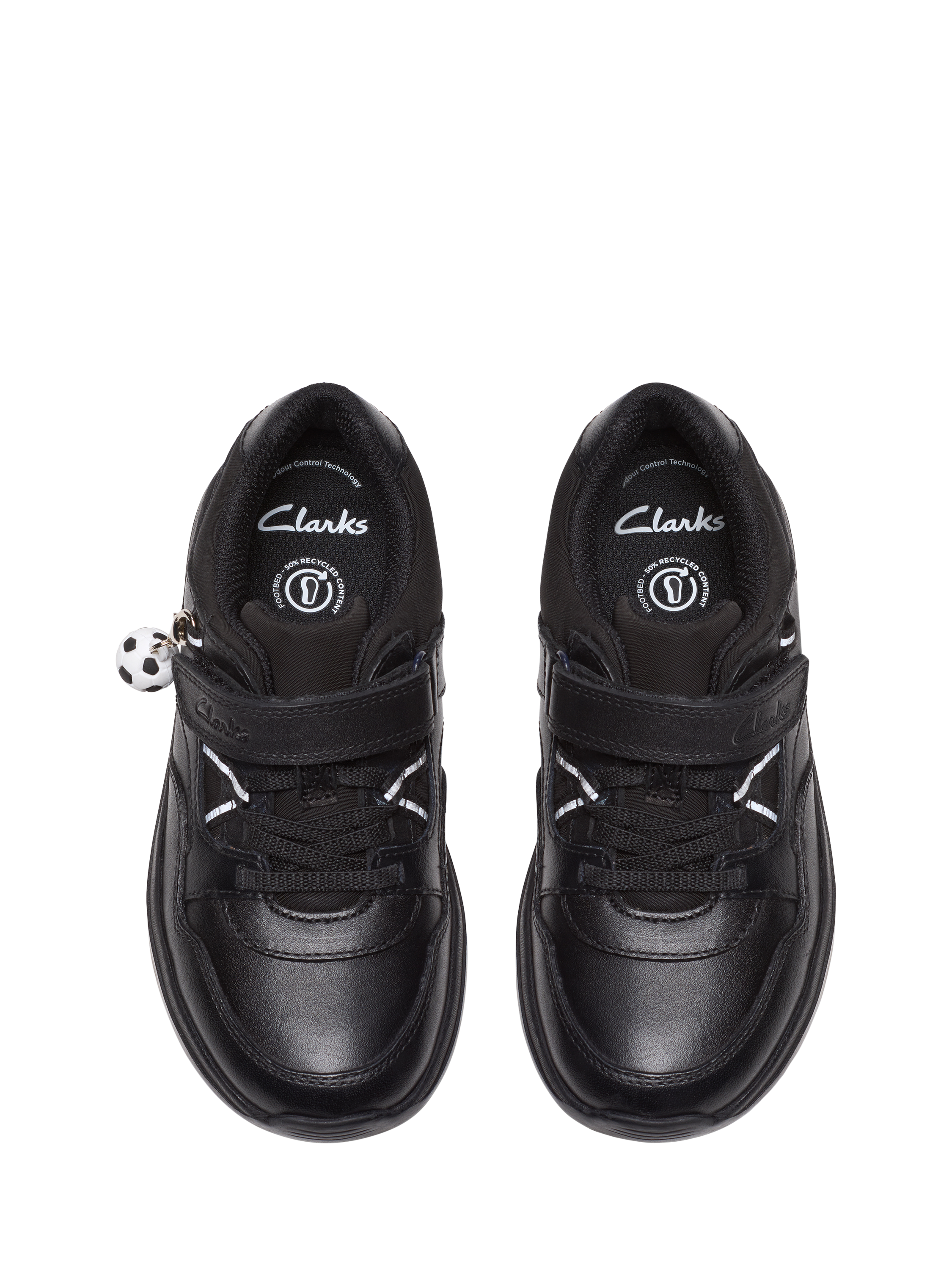 Product image 6 of 6, which shows Clarks Kids' Daze Kick K Leather School Shoes, Black, 10 F Jnr