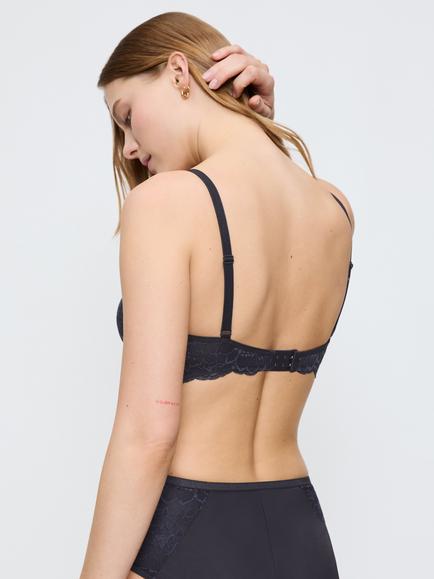 Triumph Amourette Charm Non-Padded Bra, Ink Grey - view 2, Ink Grey