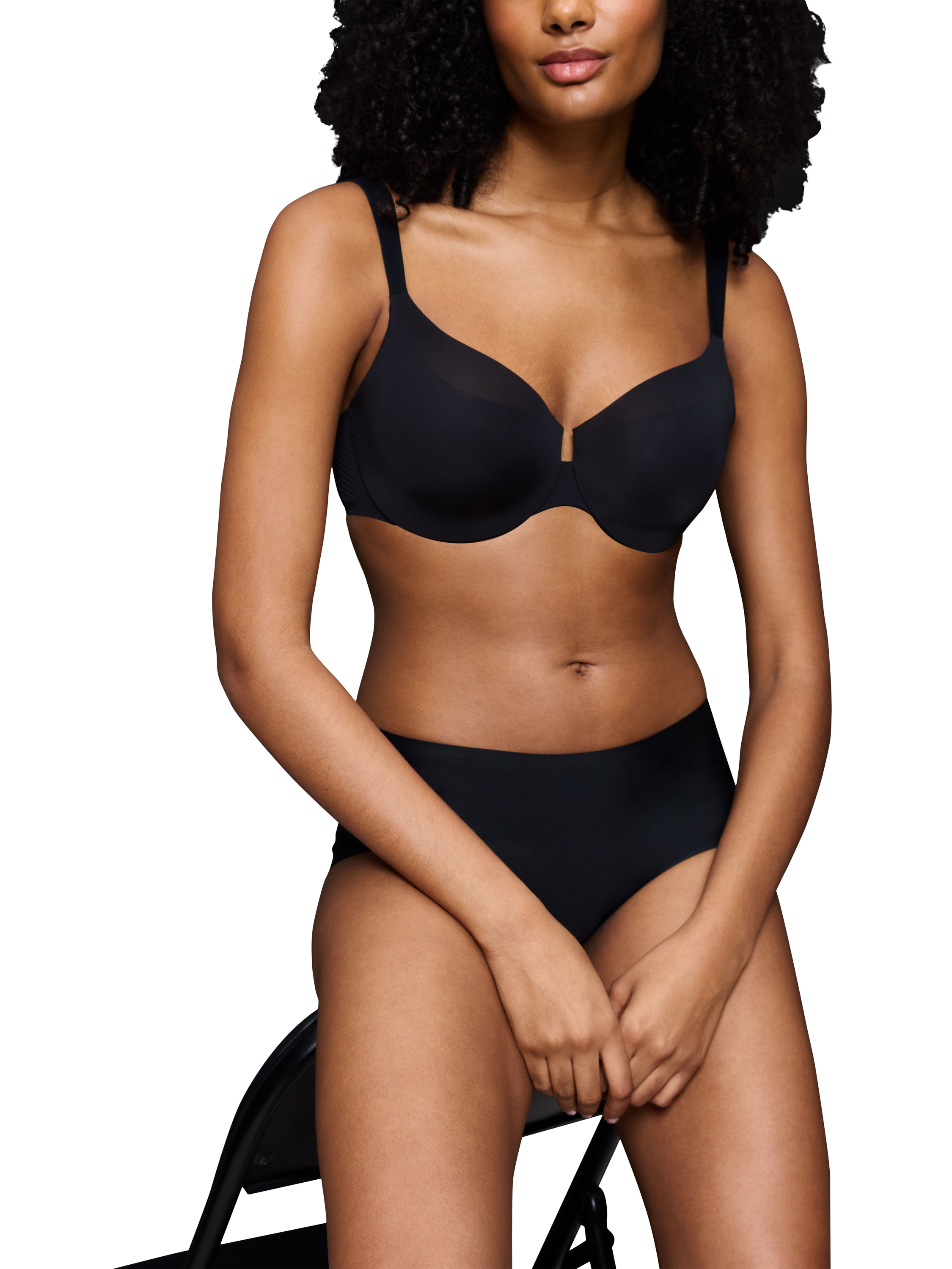 Product image 5 of 6, which shows Triumph Body Make-Up Illusion Curve Minimiser Bra, Black, 32C