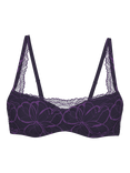 Triumph Body Make-Up Illusion Lace Balconette Bra, Prussian Blue