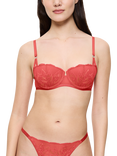 Triumph Crazy Stupid Love Underwired Balconette Bra, Blood Orange