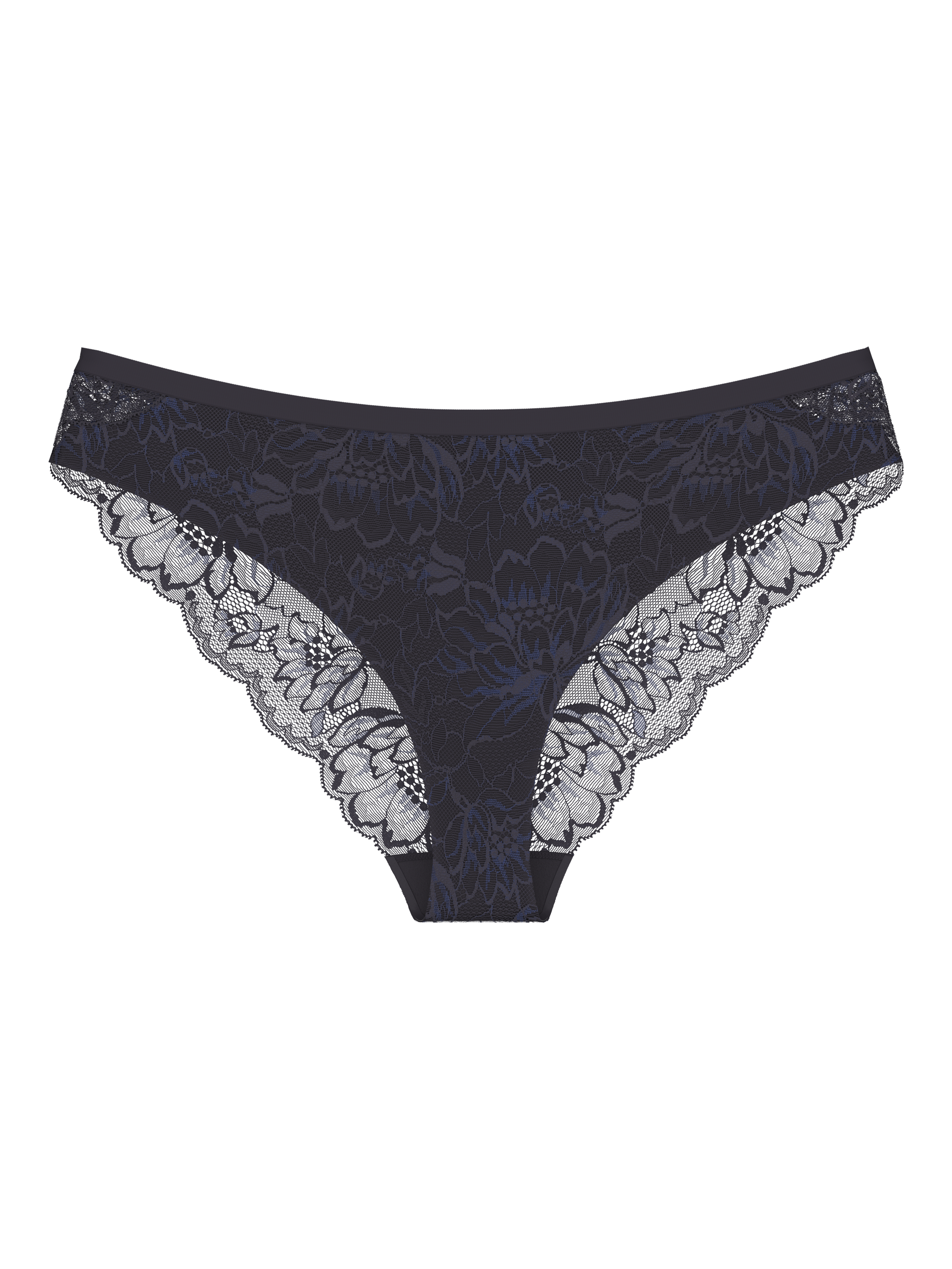 Product image 5 of 5, which shows Triumph Amourette Charm Lace Brazilian Knickers, Ink Grey, 8