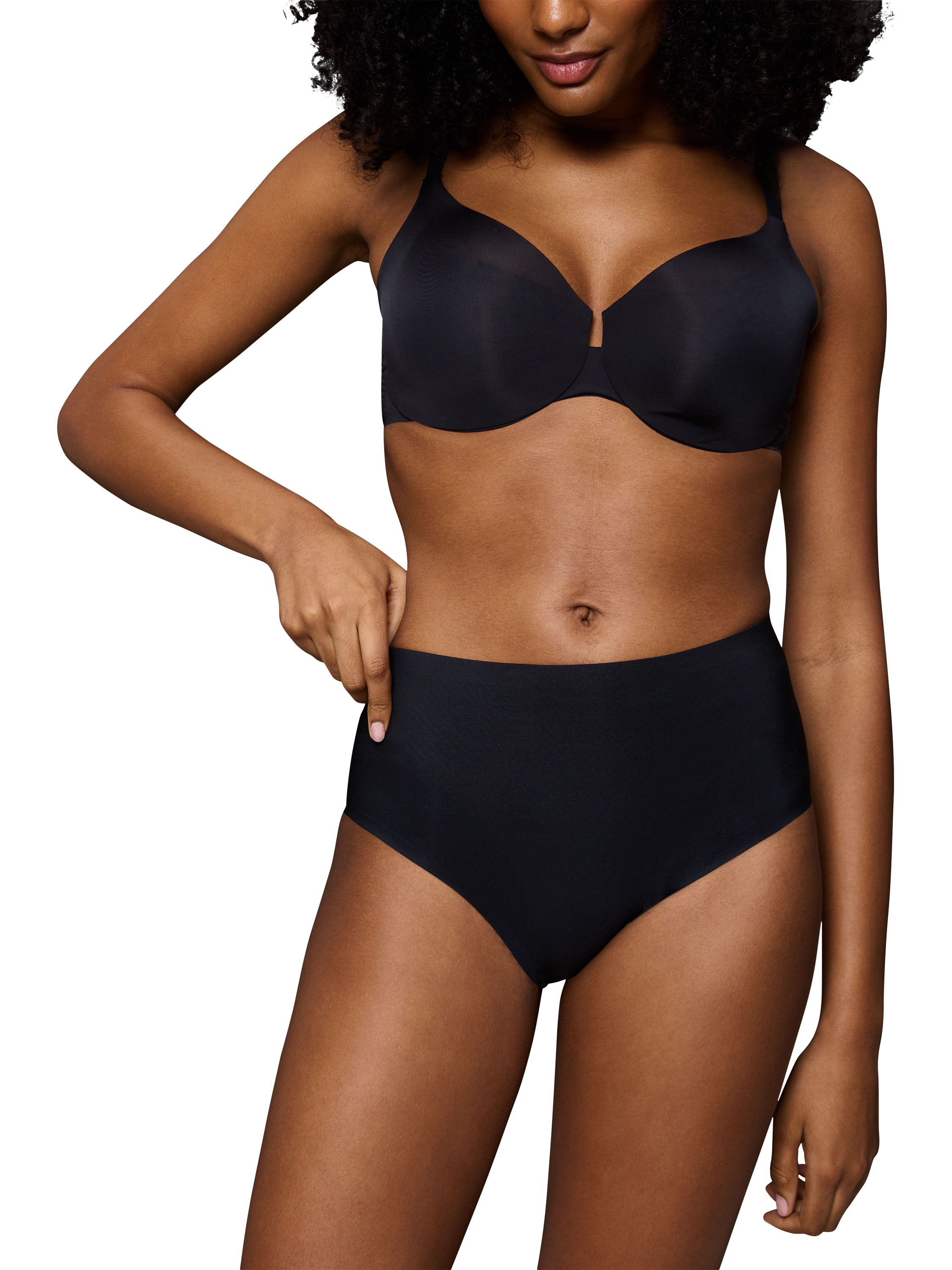 Product image 4 of 5, which shows Triumph Body Make-Up Illusion Curve Maxi Knickers, Black, S