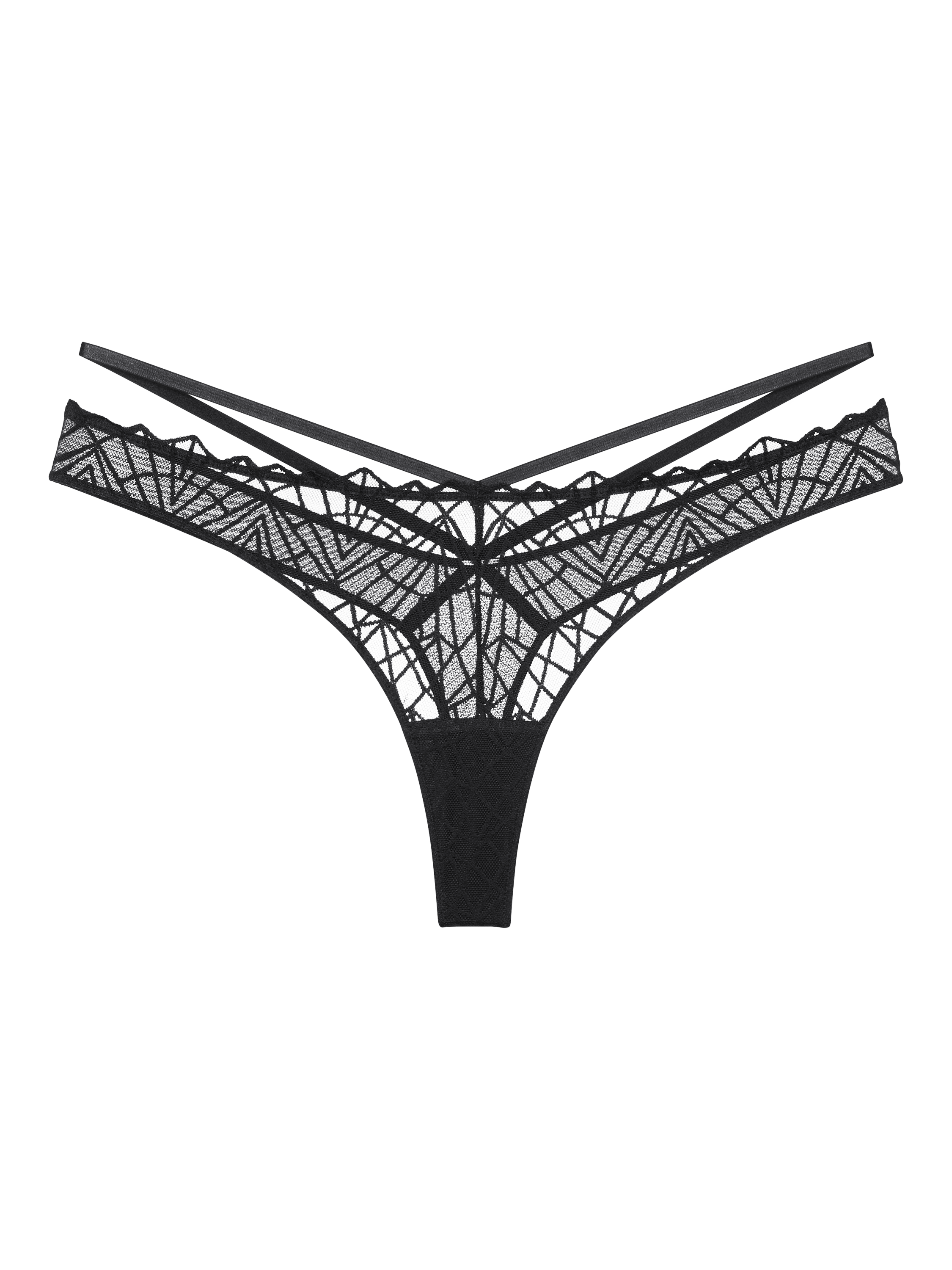 Product image 5 of 5, which shows Triumph That Night in Vegas Thong, Black, 8