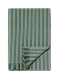 Piglet in Bed Pembroke Stripe Throw, Pine Green