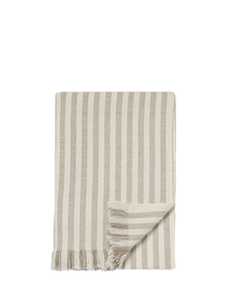 Piglet in Bed Pembroke Stripe Throw, Oatmeal