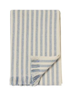 Piglet in Bed Pembroke Stripe Throw, Coastal Blue