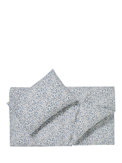 Piglet in Bed Mini Meadow Kids' Washed Cotton Duvet Cover Set, Blue