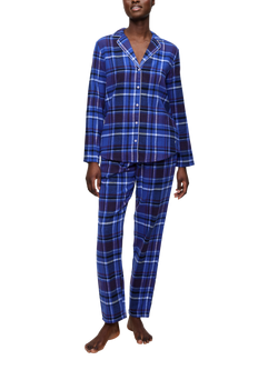 Triumph Boyfriend Check Pyjamas, Navy, Navy