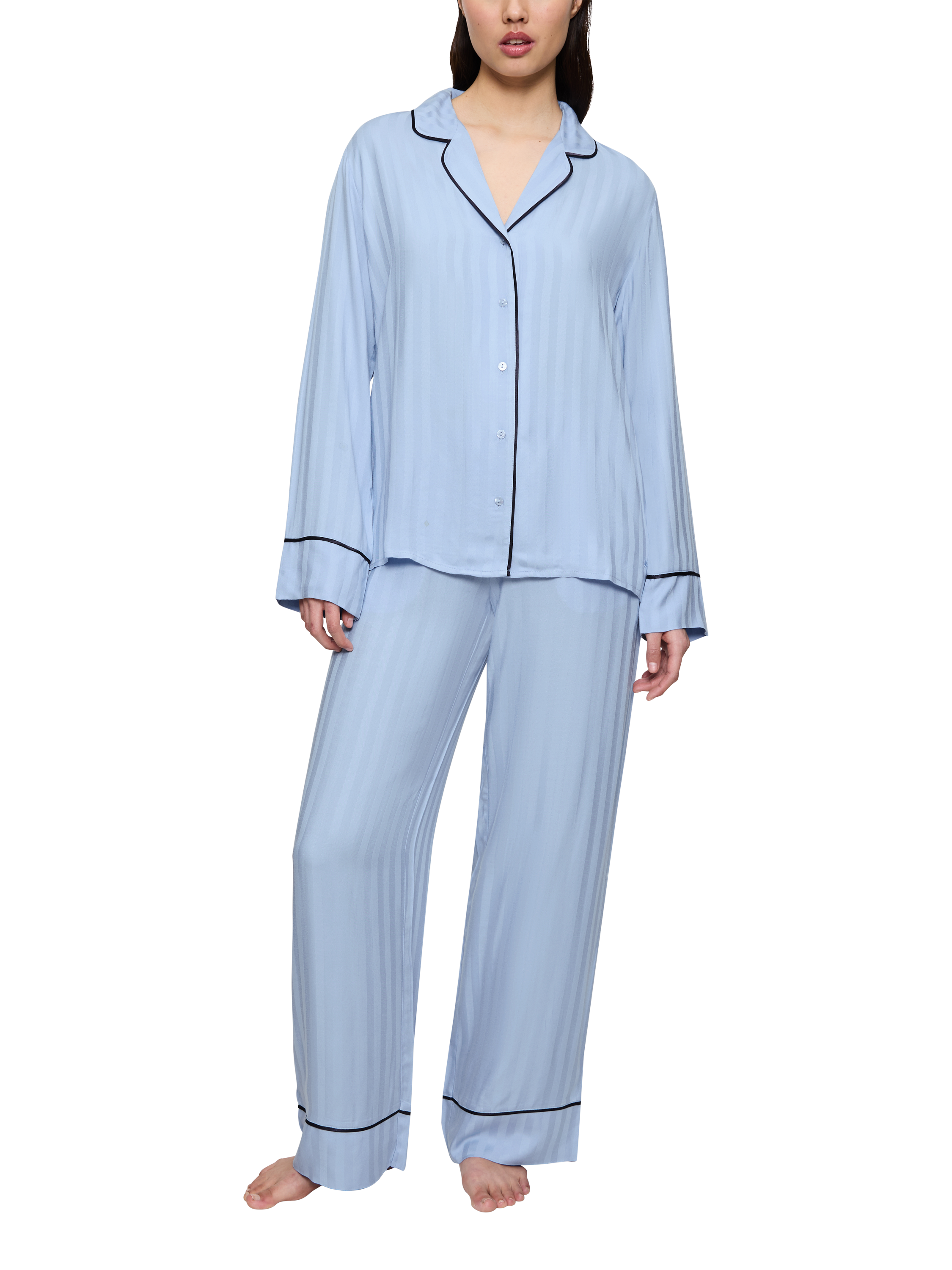 Product image 1 of 7, which shows Triumph Amourette Jacquard Pyamas, Ice, 8