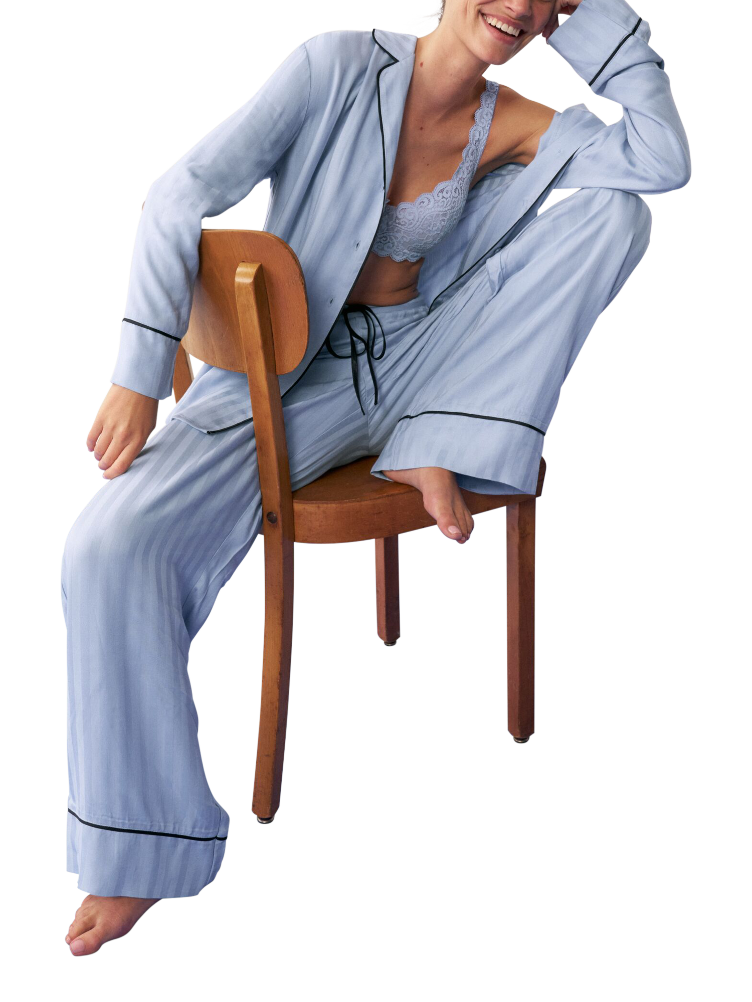 Product image 7 of 7, which shows Triumph Amourette Jacquard Pyamas, Ice, 8