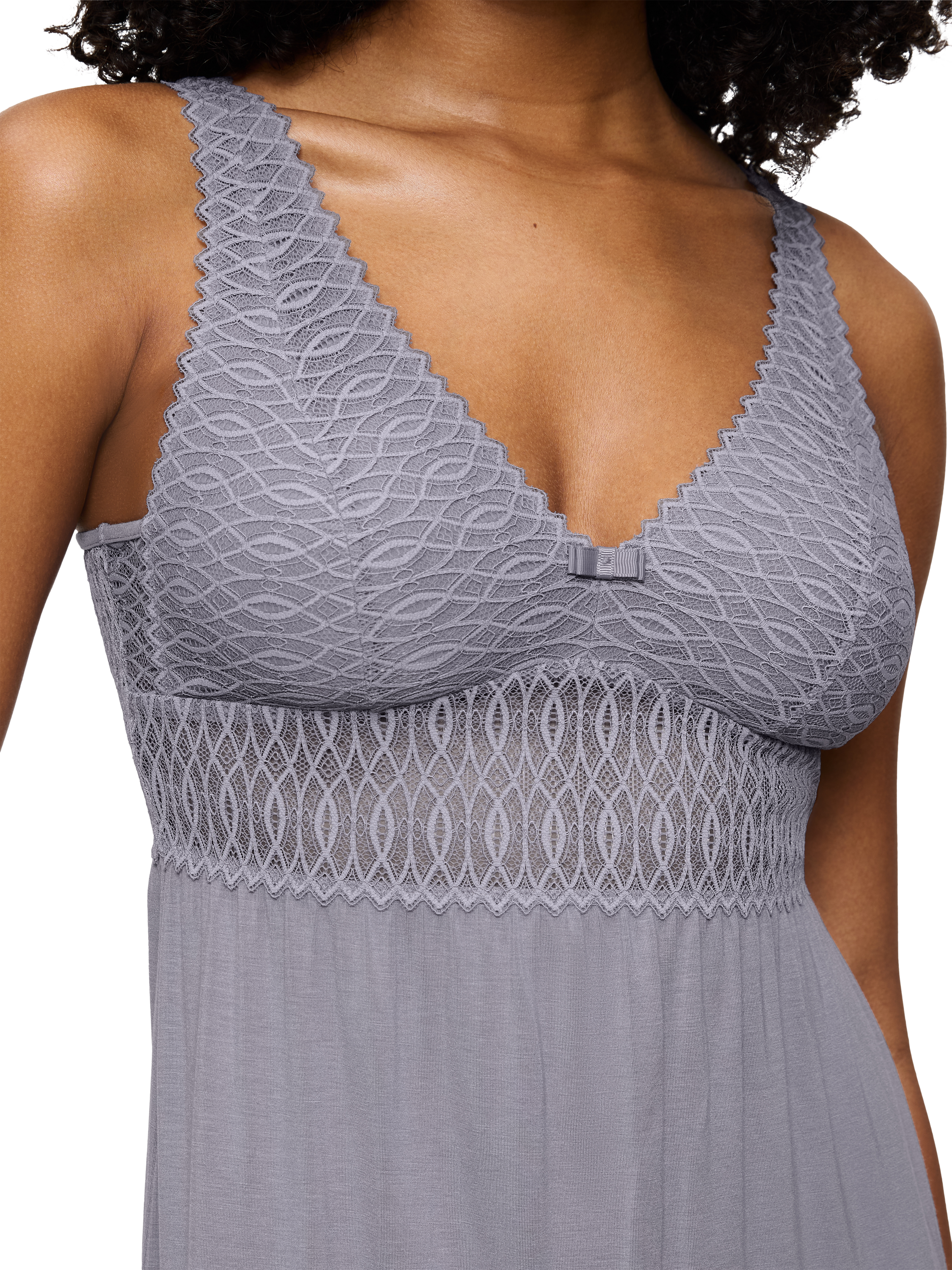 Product image 3 of 5, which shows Triumph Aura Spotlight NDK 03 X Nightdress, Grey Shadow, 8