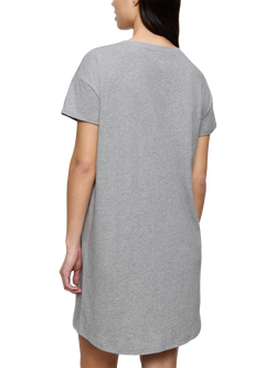 Triumph Short Sleeve Nightdress, Dark Grey Melange - view 2, Dark Grey Melange