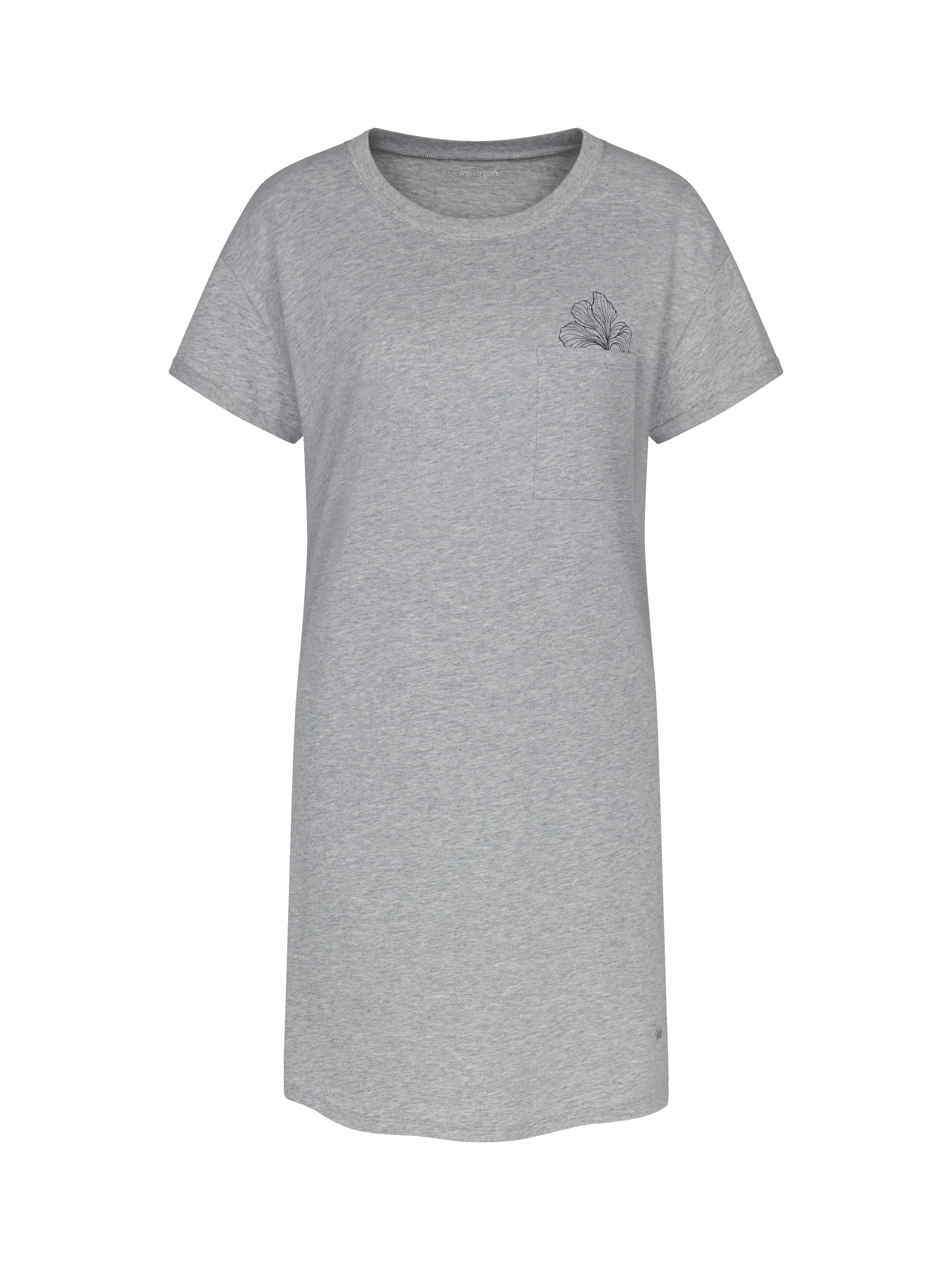 Product image 5 of 5, which shows Triumph Short Sleeve Nightdress, Dark Grey Melange, 8