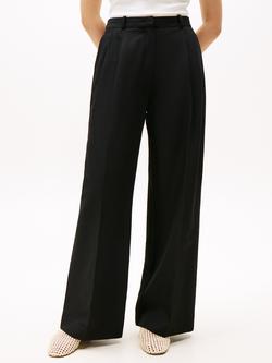 Tommy Hilfiger Relaxed Fit Straight Trousers, Black, Black