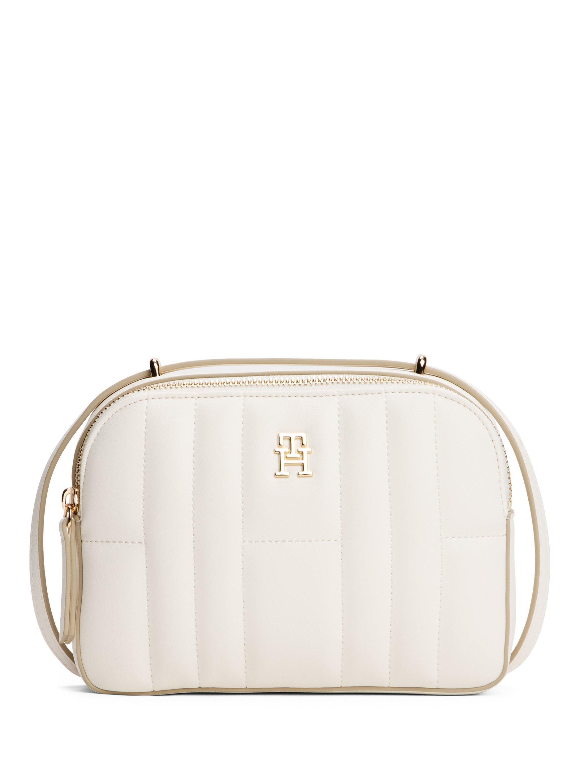 Tommy Hilfiger Monogram Quilted Crossbody Bag, Ivory Petal
