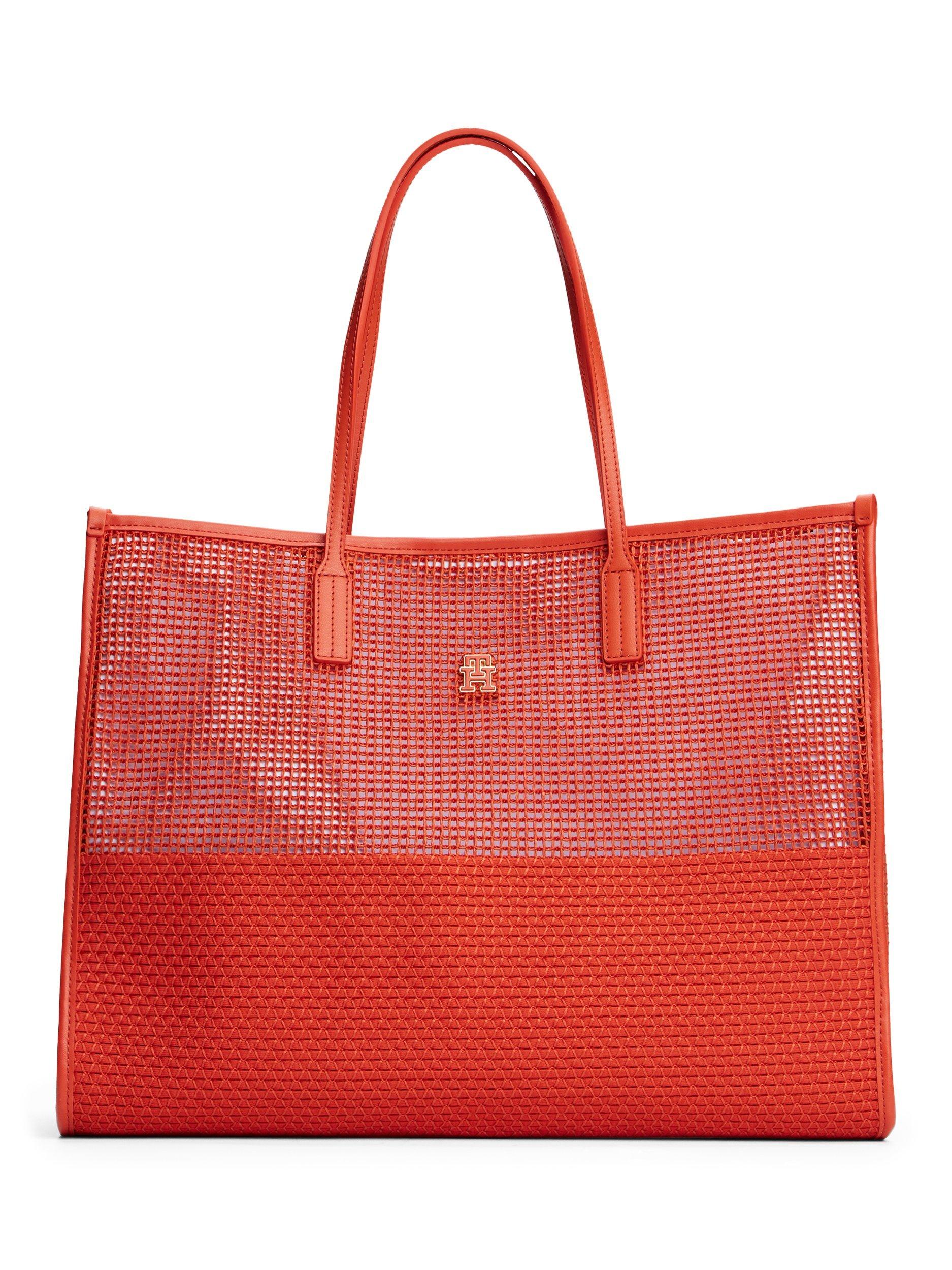 Product image 1 of 5, which shows Tommy Hilfiger City Woven Tote Bag, Rustic Clay