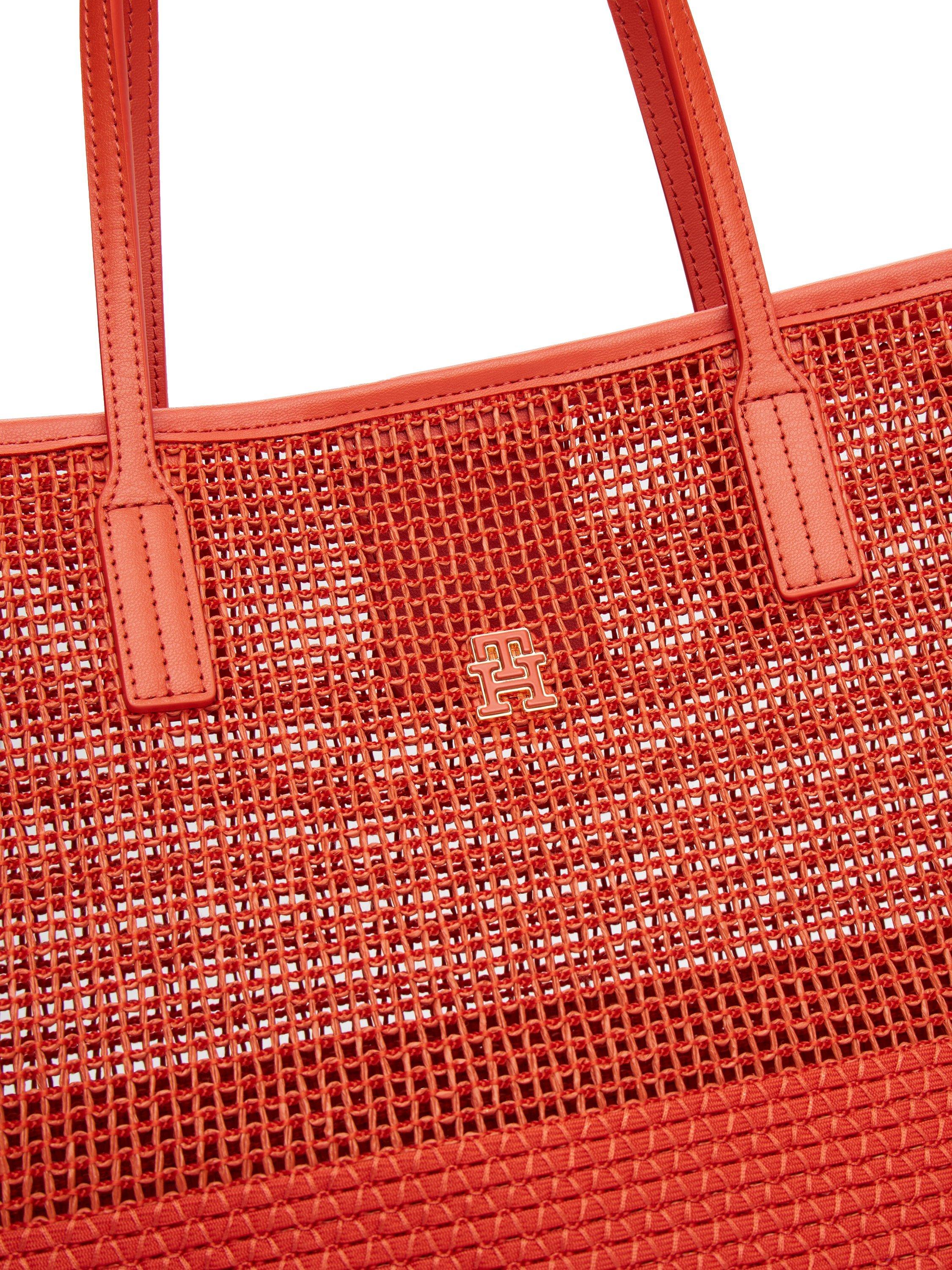 Product image 4 of 5, which shows Tommy Hilfiger City Woven Tote Bag, Rustic Clay
