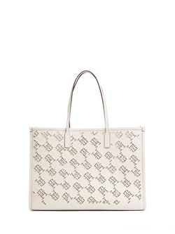 Tommy Hilfiger TH Monogram Tote Bag, Ivory Petal