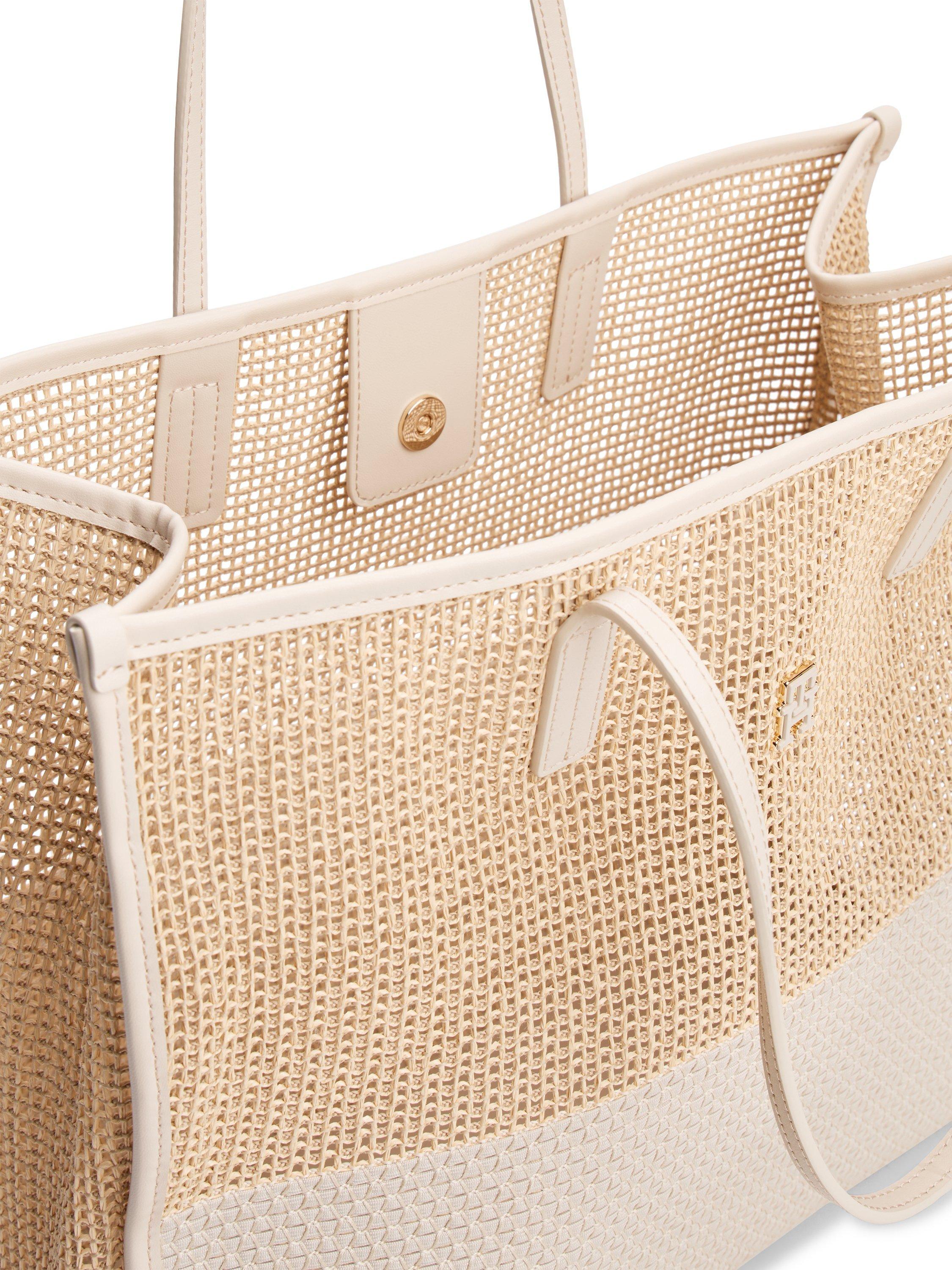 Product image 5 of 5, which shows Tommy Hilfiger City Woven Tote Bag, Classic Beige