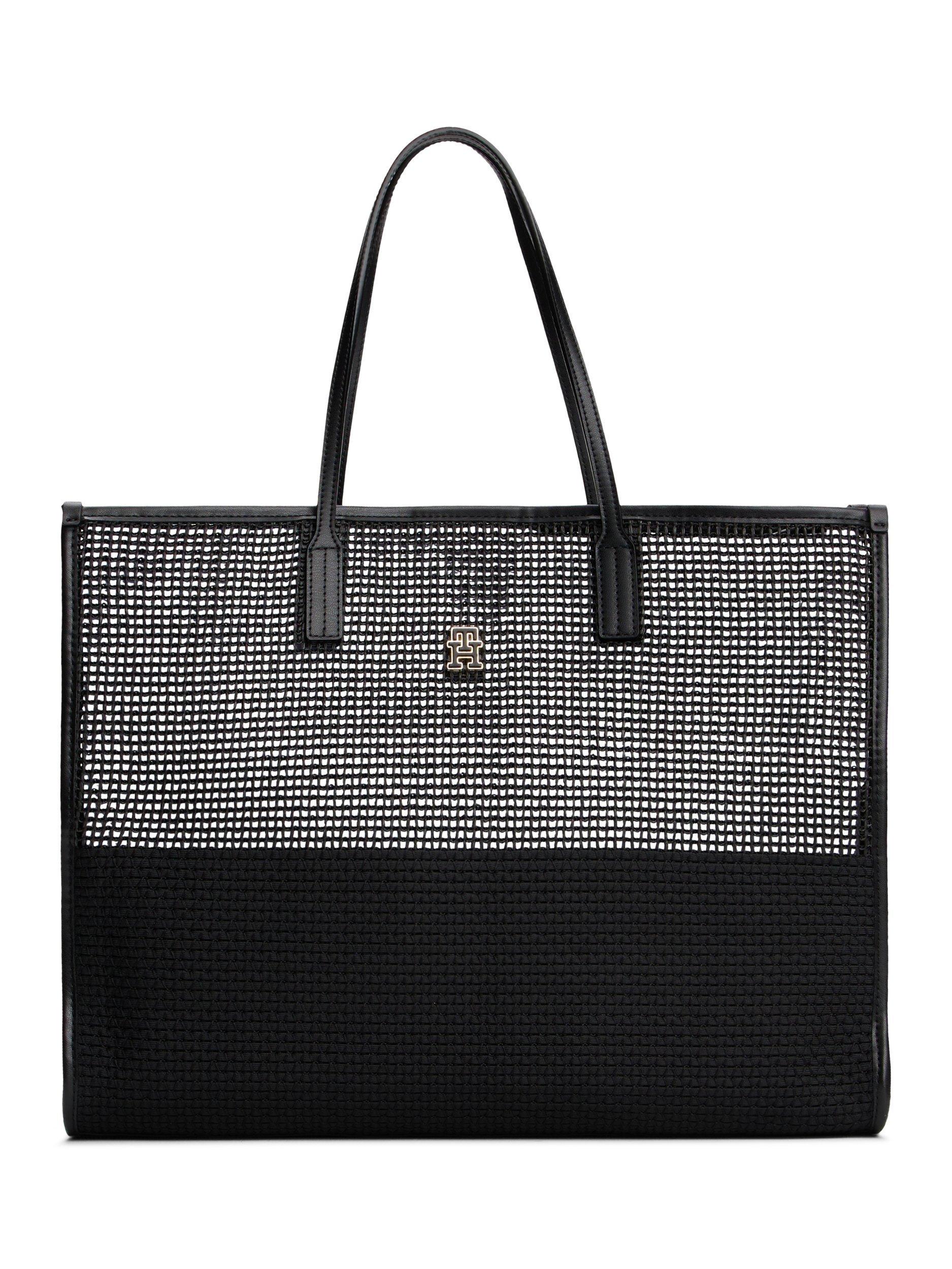 Product image 1 of 5, which shows Tommy Hilfiger City Woven Tote Bag, Black
