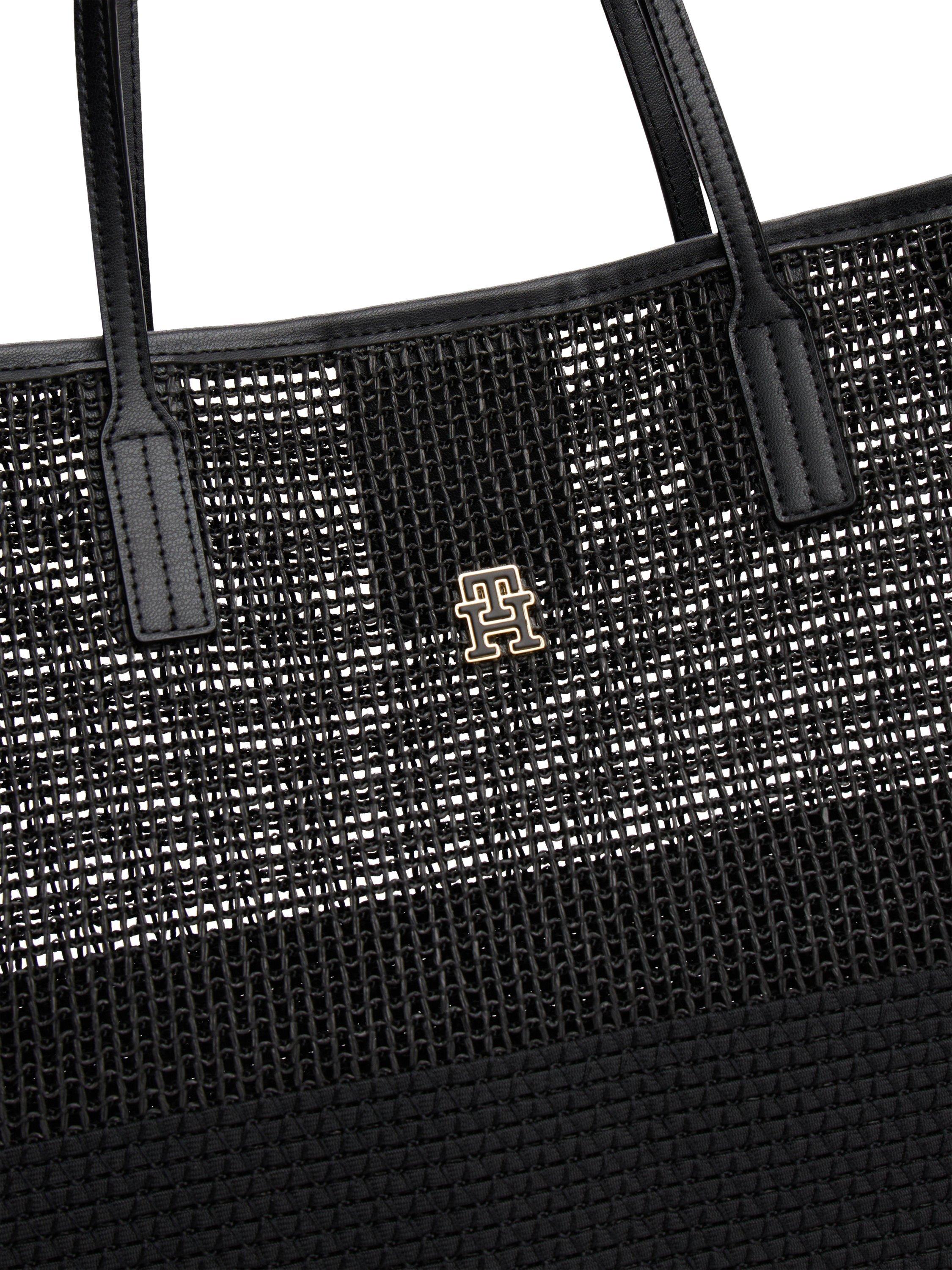 Product image 4 of 5, which shows Tommy Hilfiger City Woven Tote Bag, Black
