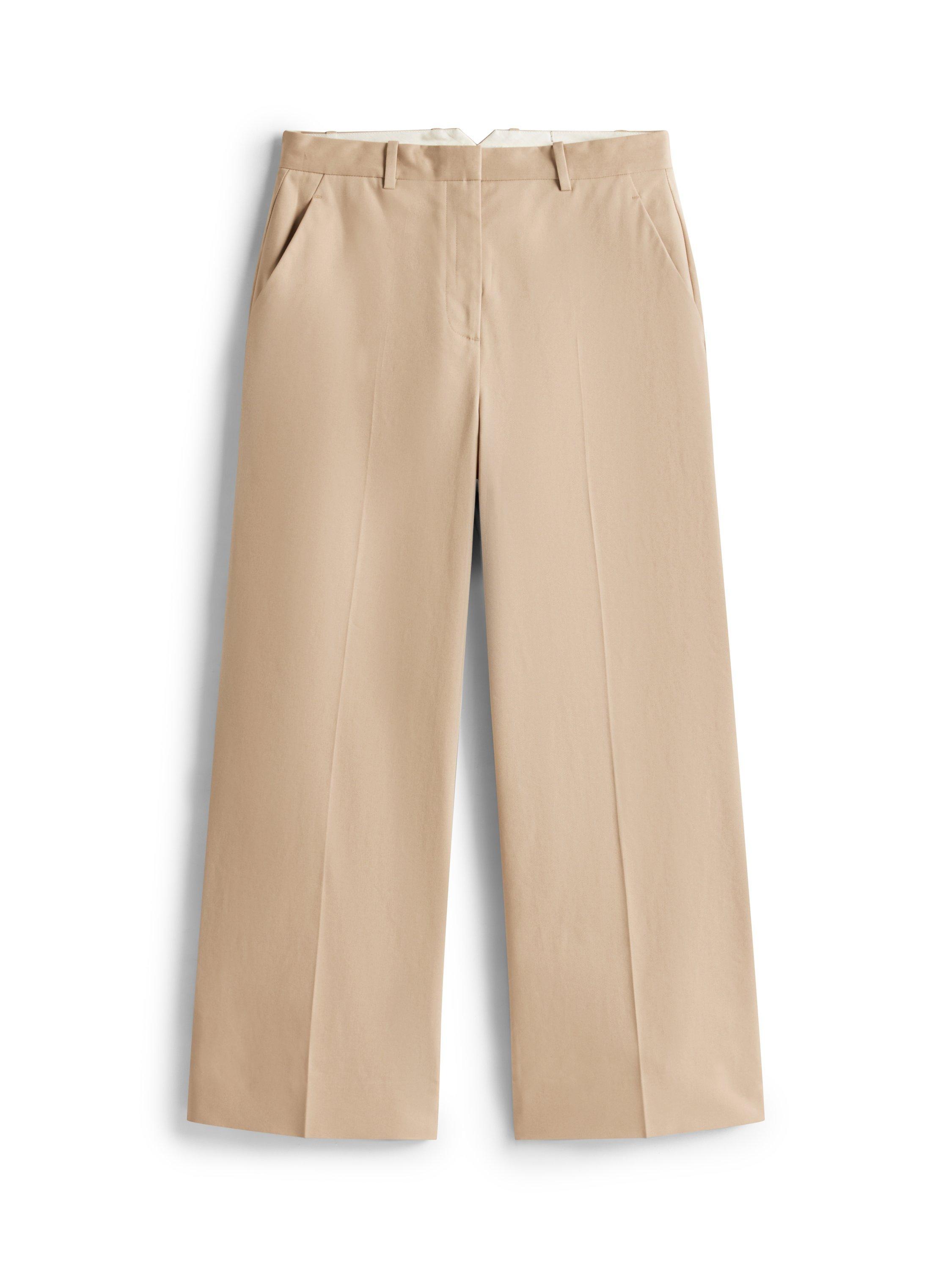 Product image 6 of 6, which shows Tommy Hilfiger Pressed Wide Leg Ankle Chinos, Beige, 6