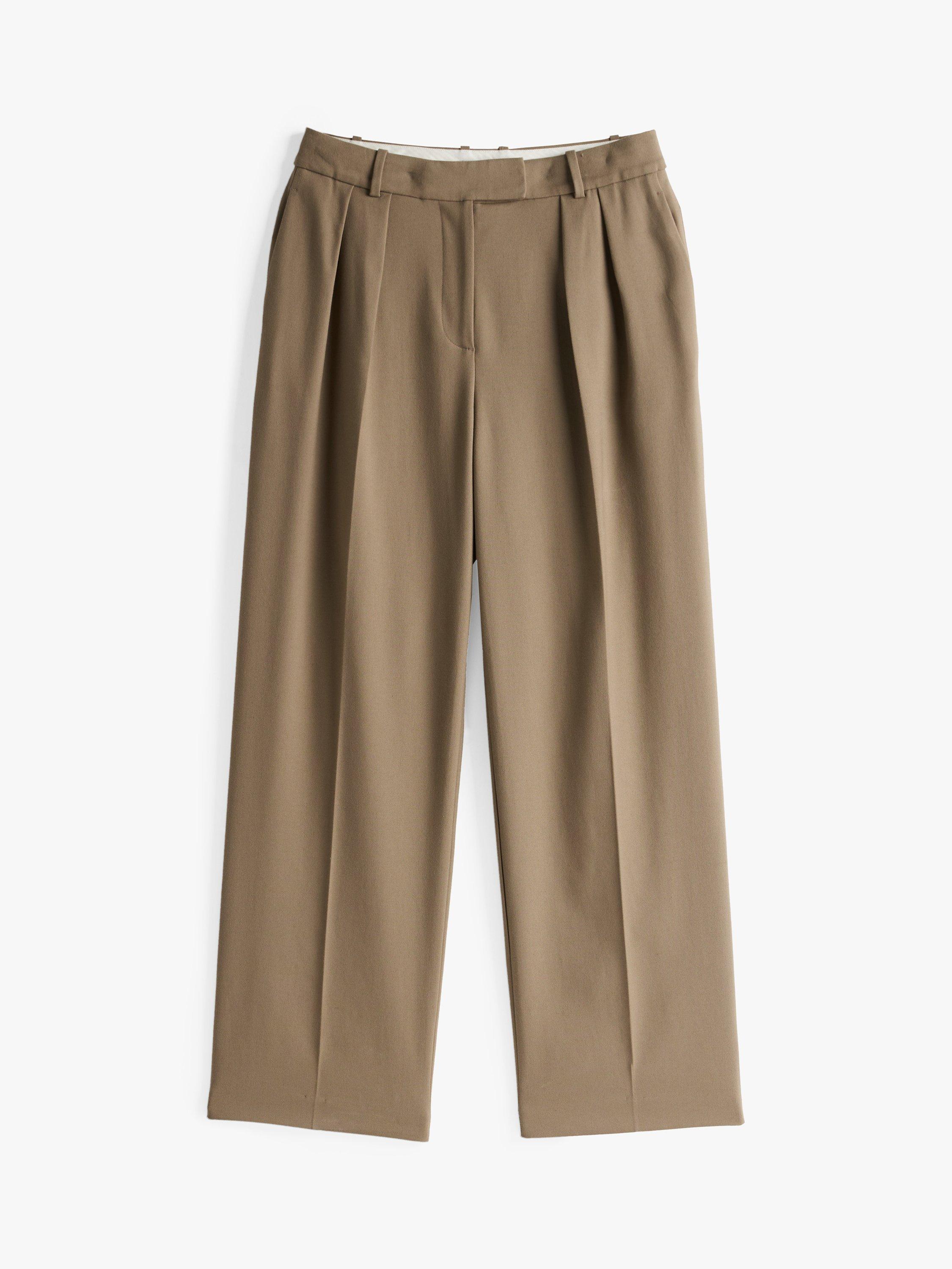 Product image 6 of 6, which shows Tommy Hilfiger Relaxed Straight Leg Trousers, Tundra Brown, 8