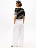 Tommy Hilfiger Pleat Wide Leg Trousers, Optic White
