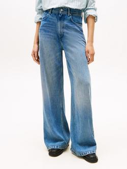 Tommy Hilfiger Lana High Rise Wide Leg Jeans, Light Blue, Light Blue