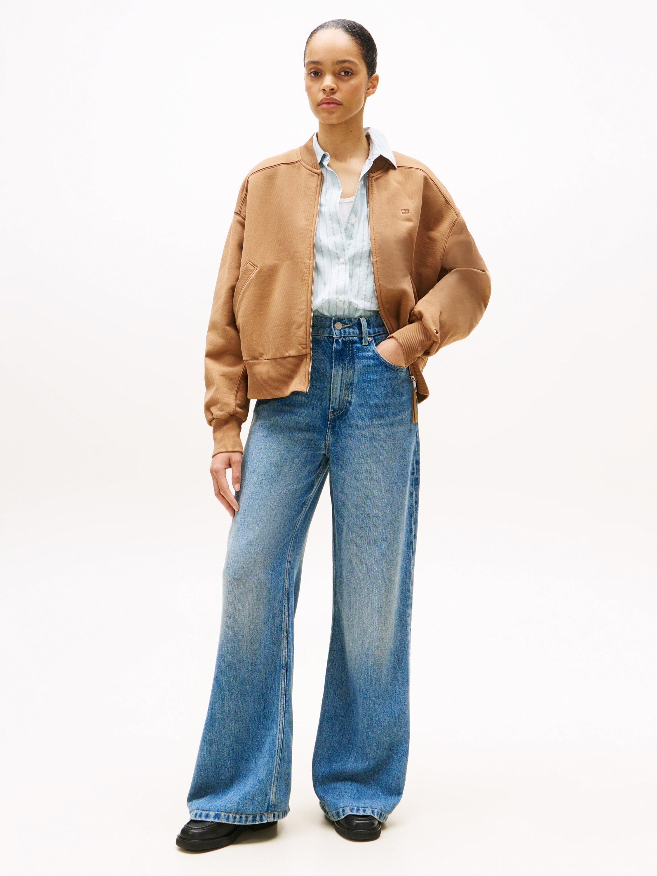 Product image 3 of 5, which shows Tommy Hilfiger Lana High Rise Wide Leg Jeans, Light Blue, W26/L28