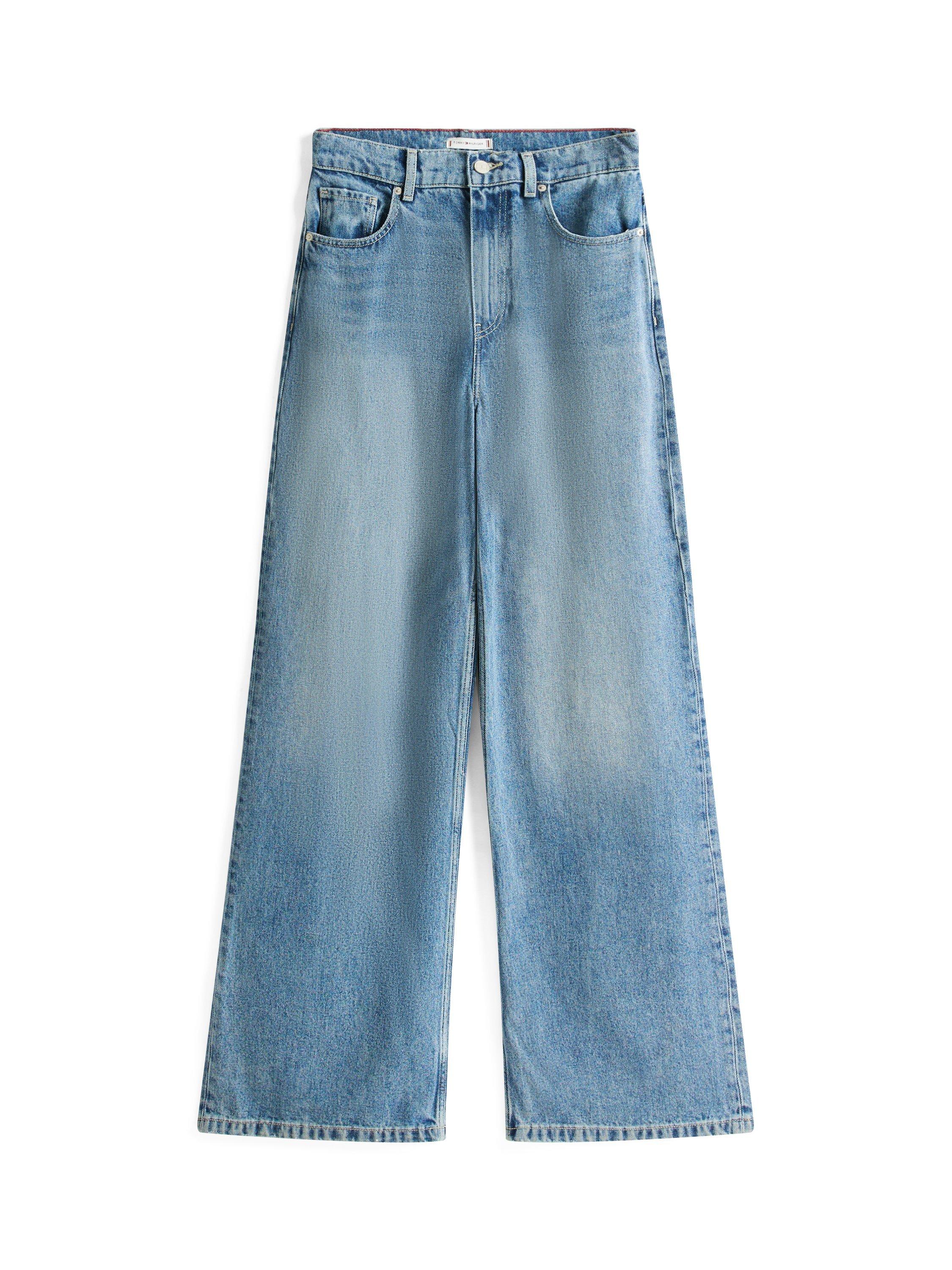 Product image 5 of 5, which shows Tommy Hilfiger Lana High Rise Wide Leg Jeans, Light Blue, W26/L28