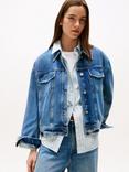 Tommy Hilfiger Lana Oversized Short Denim Jacket, Light Blue