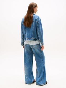 Tommy Hilfiger Lana Oversized Short Denim Jacket, Light Blue - view 2, Light Blue