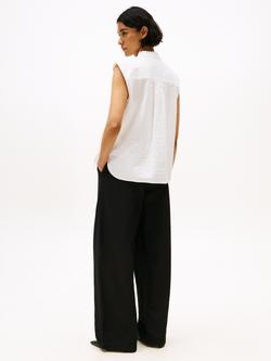 Tommy Hilfiger Seersucker Sleeveless Top, White - view 2, White