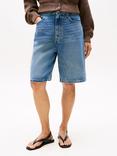 Tommy Hilfiger Lana Straight Fit Denim Shorts, Light Blue