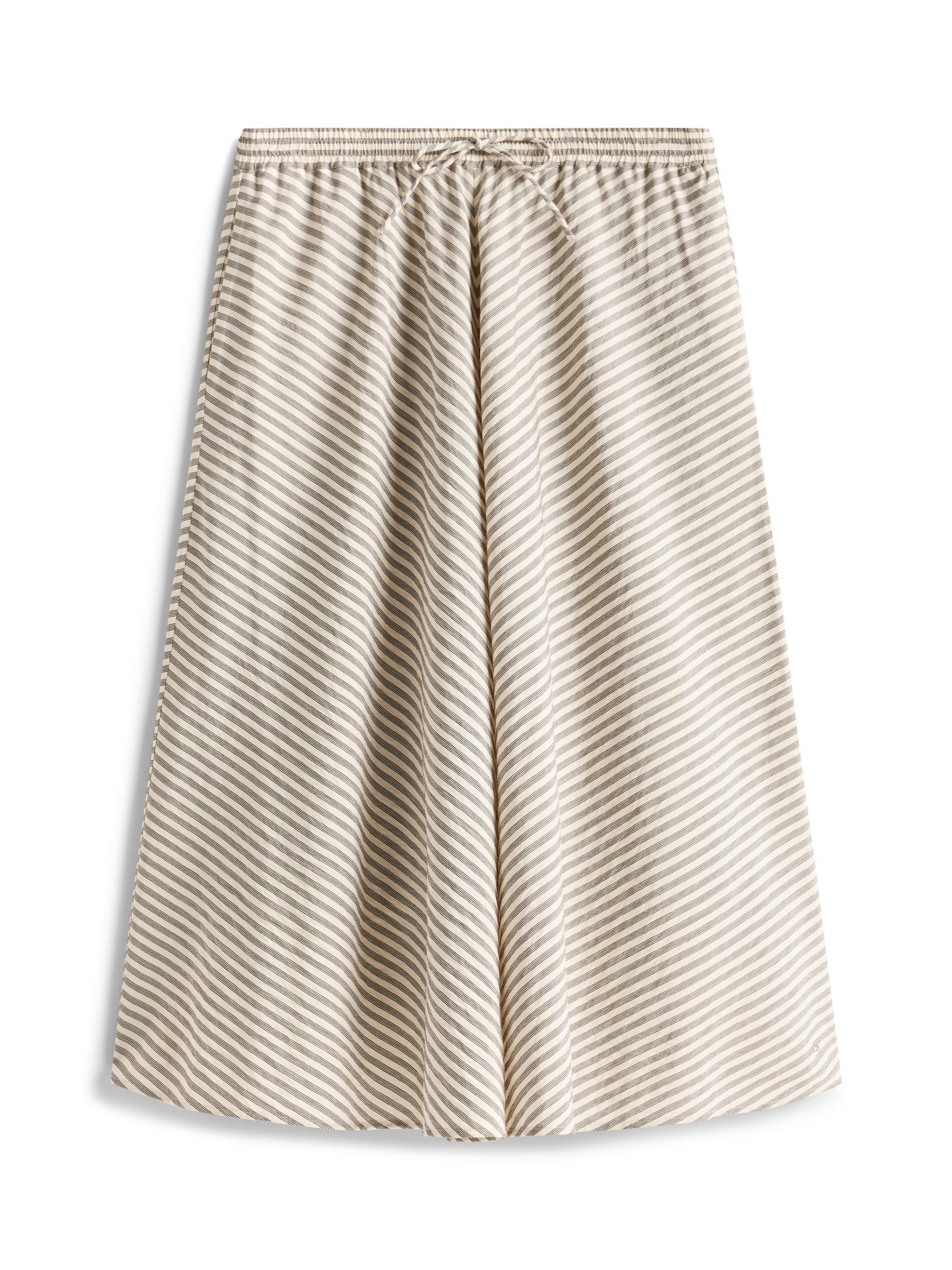 Product image 5 of 5, which shows Tommy Hilfiger Crinkle A-Line Midi Skirt, Natural/Multi, 6