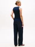 Tommy Hilfiger Ribbed Sleeveless Polo Shirt, Navy