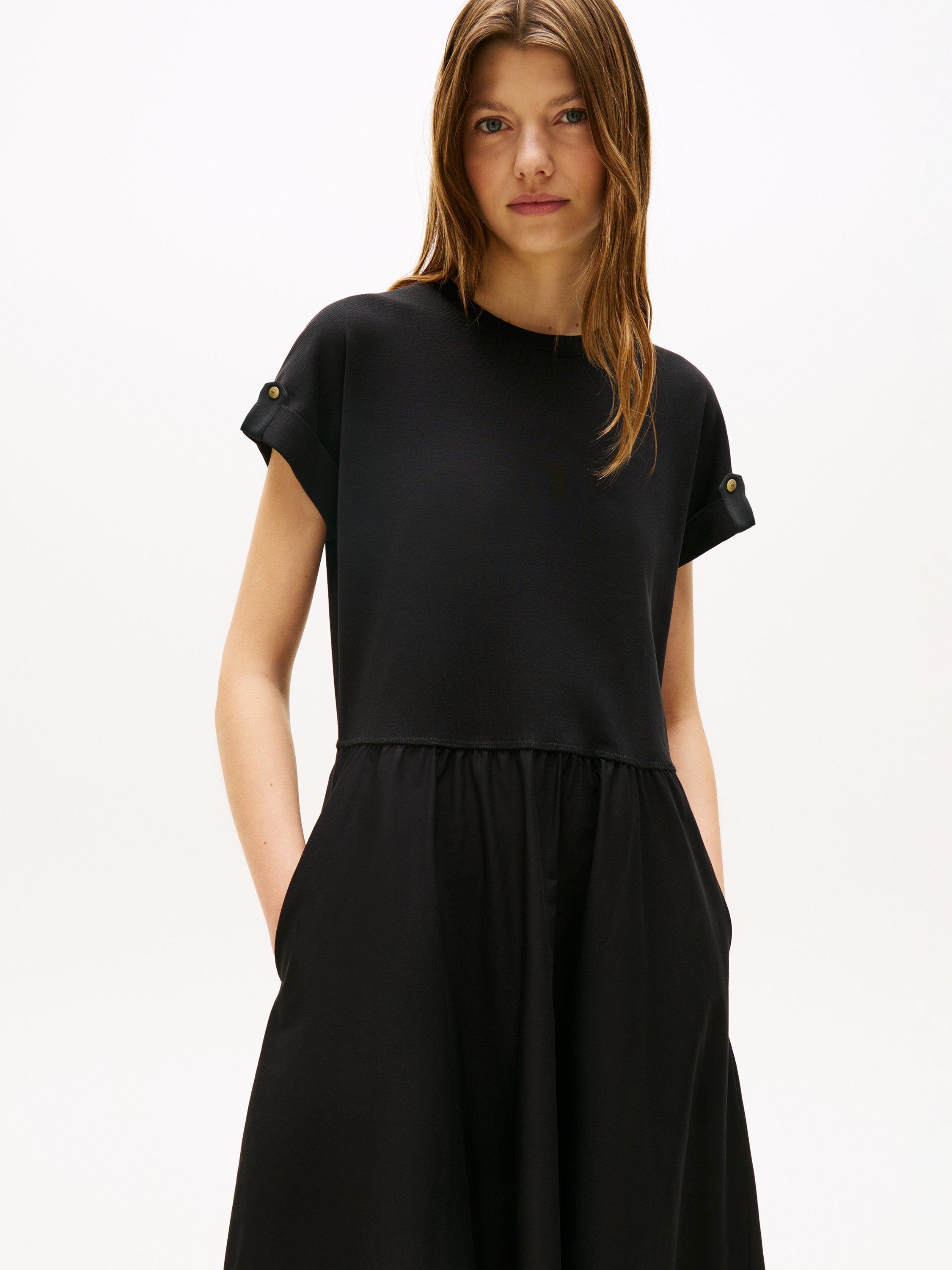 Product image 3 of 5, which shows Tommy Hilfiger Midi T-Shirt Dress, Black, XS