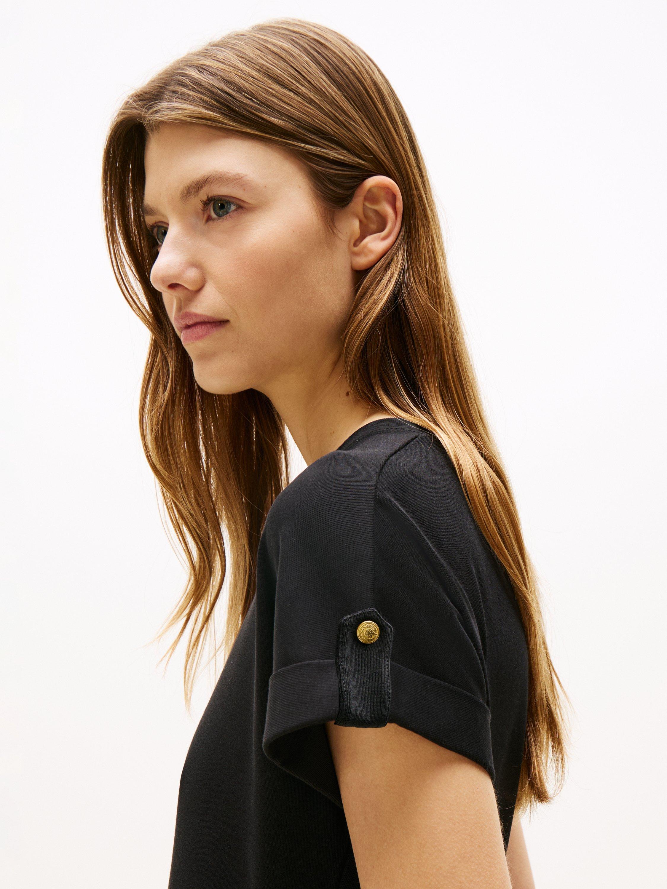 Product image 4 of 5, which shows Tommy Hilfiger Midi T-Shirt Dress, Black, XS