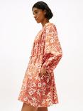 Tommy Hilfiger Oversized Floral Mini Dress, Orange