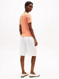 Tommy Hilfiger Slim Fit Stripe T-Shirt, Orange/White