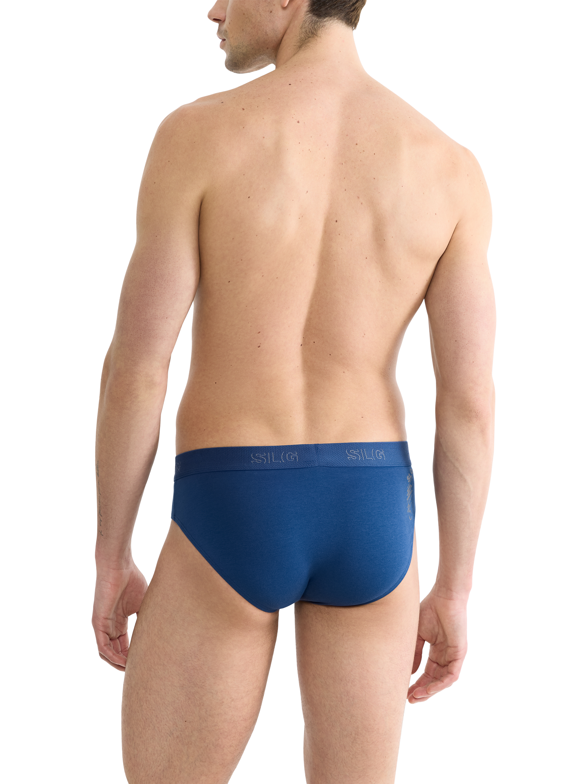 Product image 3 of 7, which shows sloggi SLG Base Briefs, Pack of 2, Dark Grey/Dark Blue, L