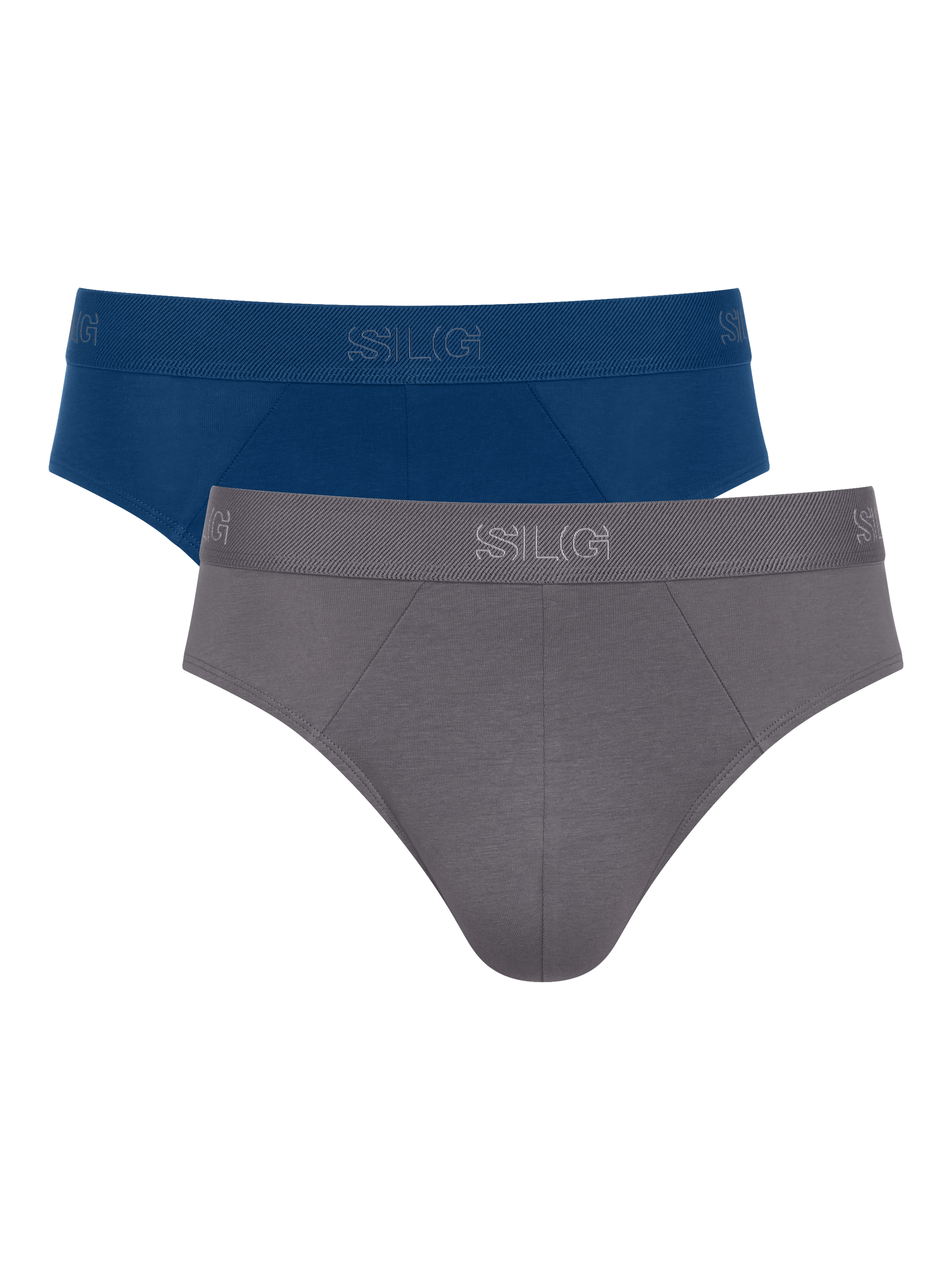 Product image 1 of 7, which shows sloggi SLG Base Briefs, Pack of 2, Dark Blue/Grey, L