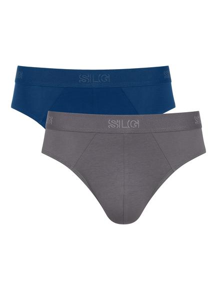sloggi SLG Base Briefs, Pack of 2, Dark Blue/Grey